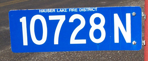Address sign available through the HLFD