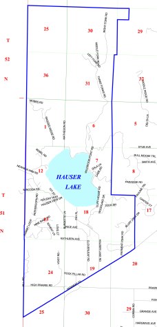 Hauser Lake Fire District map
