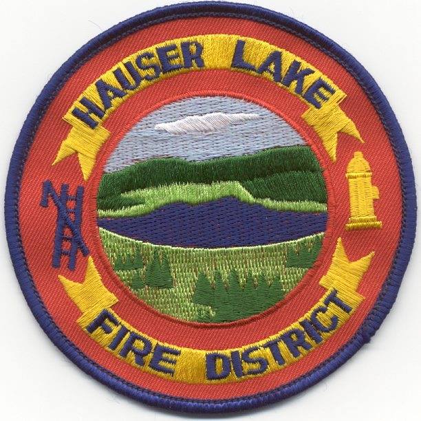 The Hauser Lake Fire District patch serves as our logo.
