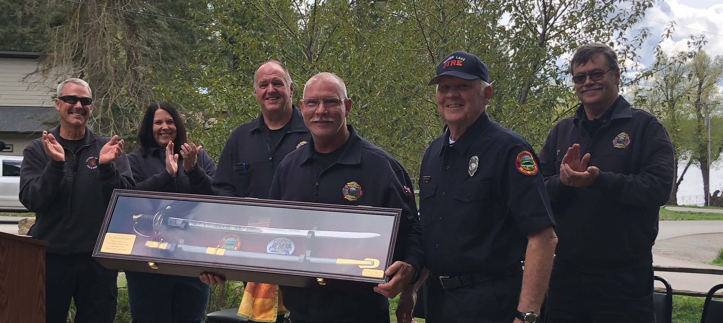 Shane Kamps receives the Community Award in May 2023